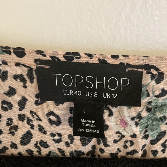 Topshop Cheetah Peplum Blouse - Picture 2 of 4